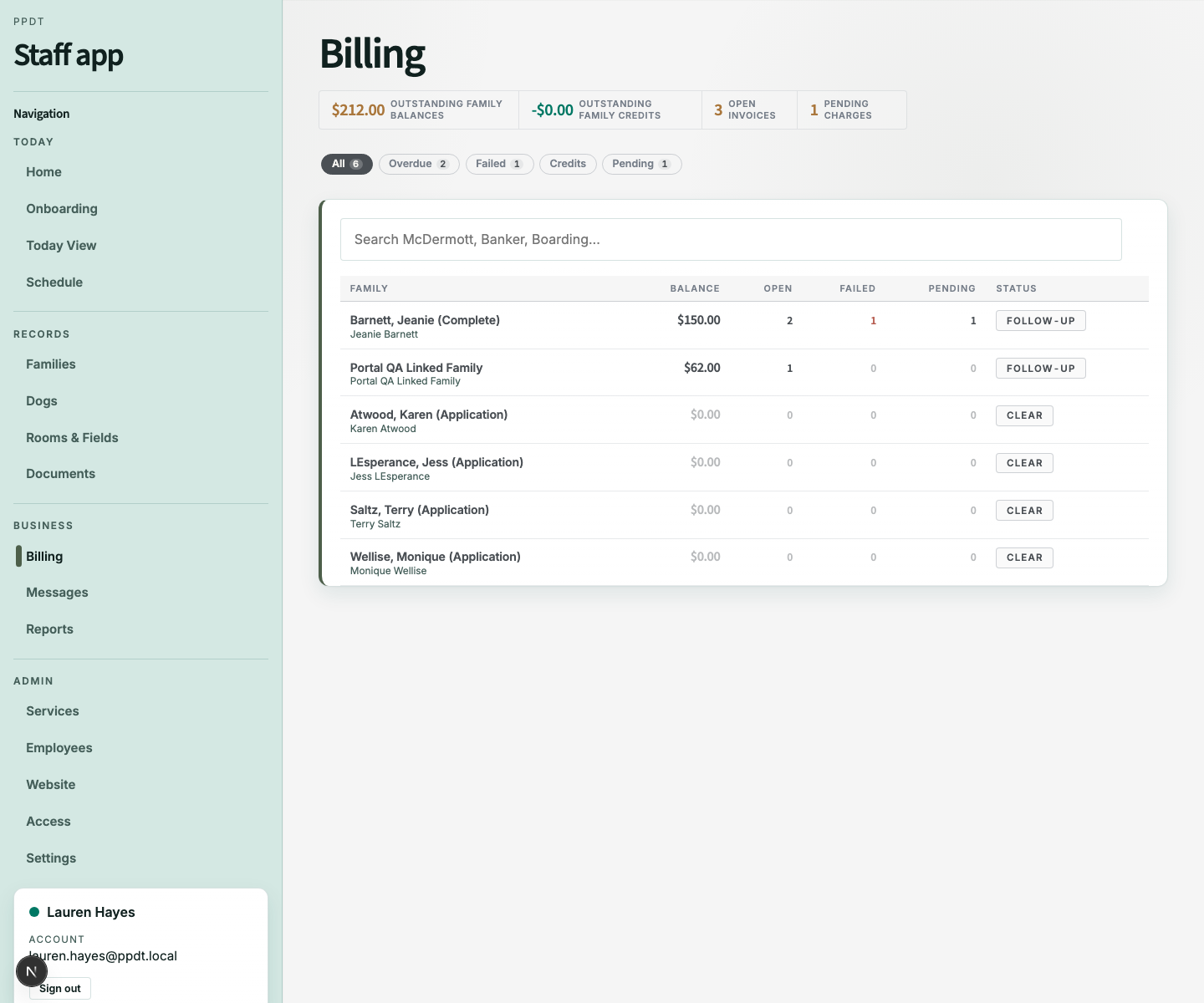 Desktop screenshot showing billing action or error state.
