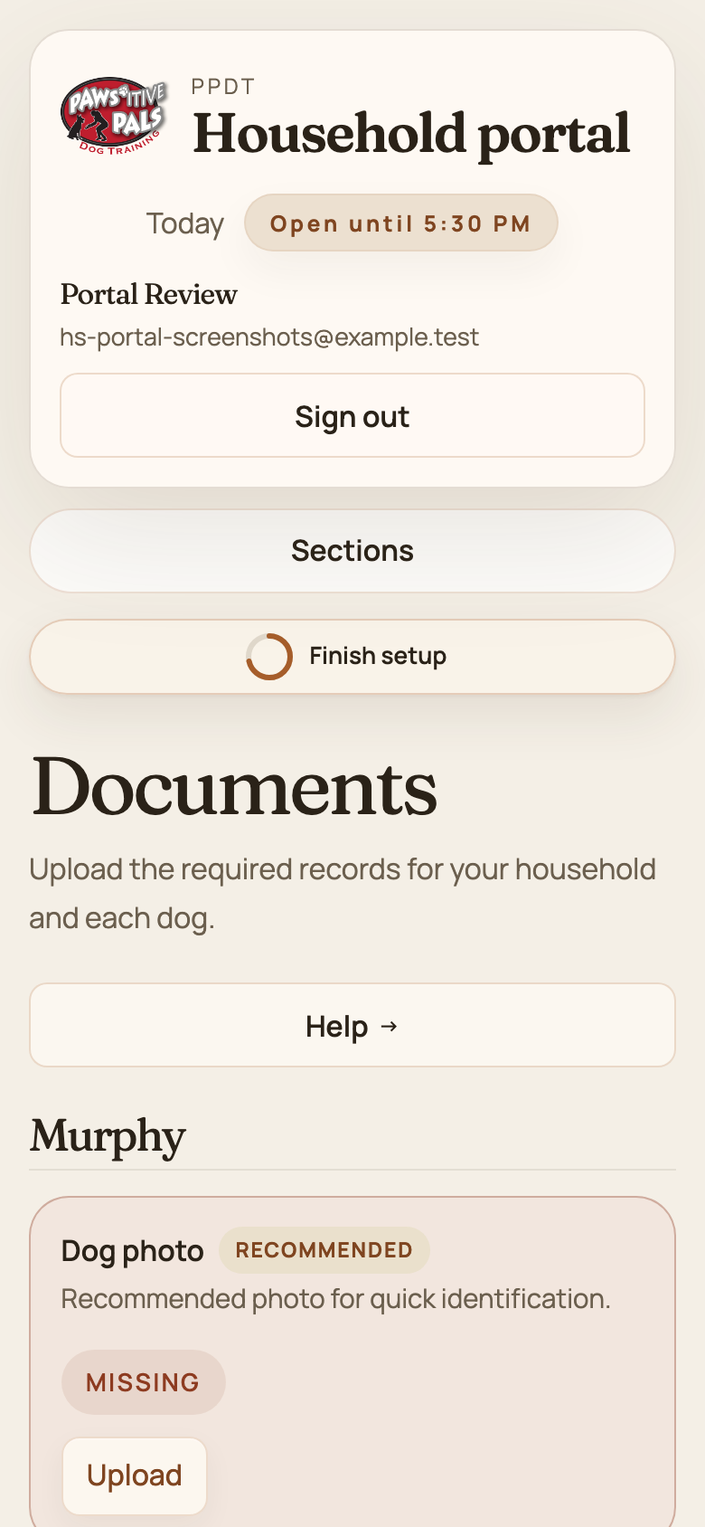 Mobile screenshot showing mobile document list.